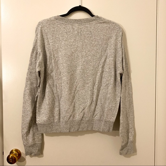 PINK Gray Crew Neck Sweatshirt Size S - Picture 3 of 4